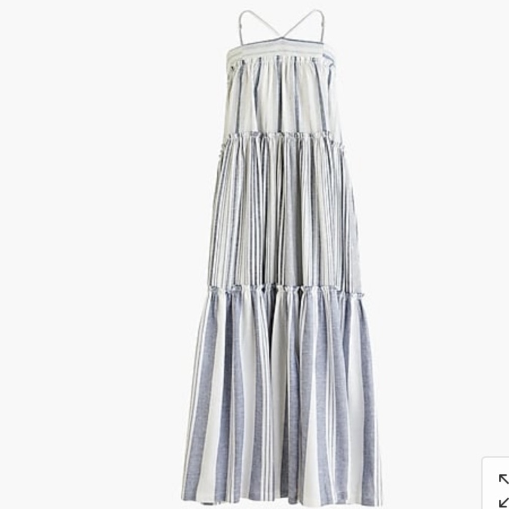 Chambray cover-up dress in stripe